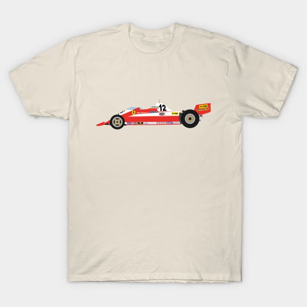 Ferrari 312T3 Gilles Villeneuve T-Shirt by s.elaaboudi@gmail.com